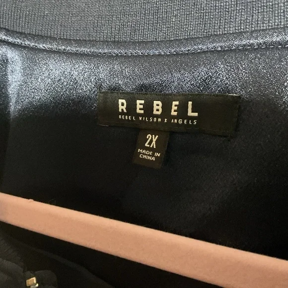 Rebel Wilson X ageless satin drawstring 2way zipper bomber jacket - Picture 7 of 7